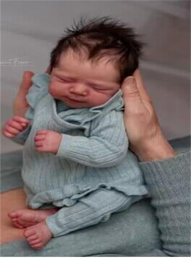 Anano دمى أطفال حديثي الولادة واقعية من أنانو. دمى أطفال حديثي الولادة واقعية بطول 18 بوصة بشعر مزروع يدويًا، وجسم من القماش الناعم، ودمية طفل نائمة مع مجموعة ألعاب وإكسسوارات للأطفال من عمر 3 سنوات فما فوق. - Image 3